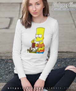 Bart Simpson Firecracker Slingshot Long Sleeve Tee