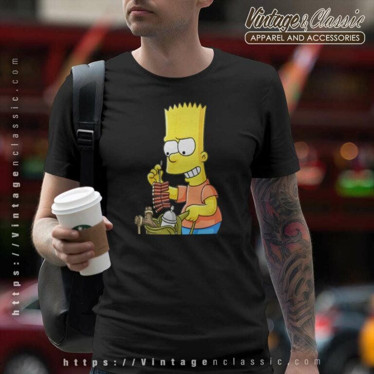 Bart Simpson Firecracker Slingshot T Shirt Bart Simpson Firecracker Slingshot T Shirt