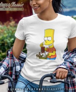 Bart Simpson Firecracker Slingshot Women TShirt