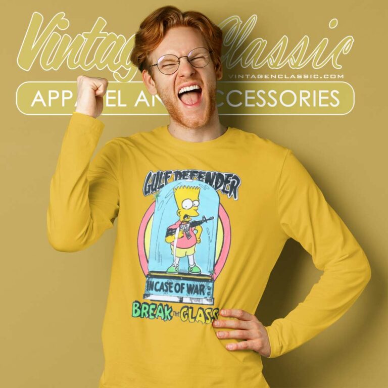 Bart Simpson Gulf Defender Long Sleeve Tee Bart Simpson Gulf Defender Long Sleeve Tee