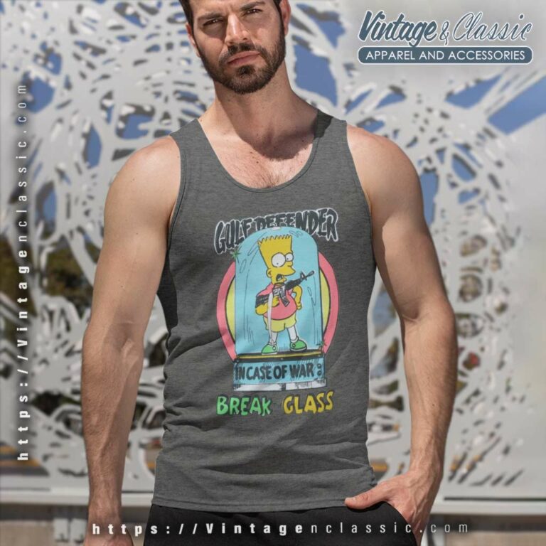 Bart Simpson Gulf Defender Tank Top Racerback Bart Simpson Gulf Defender Tank Top Racerback