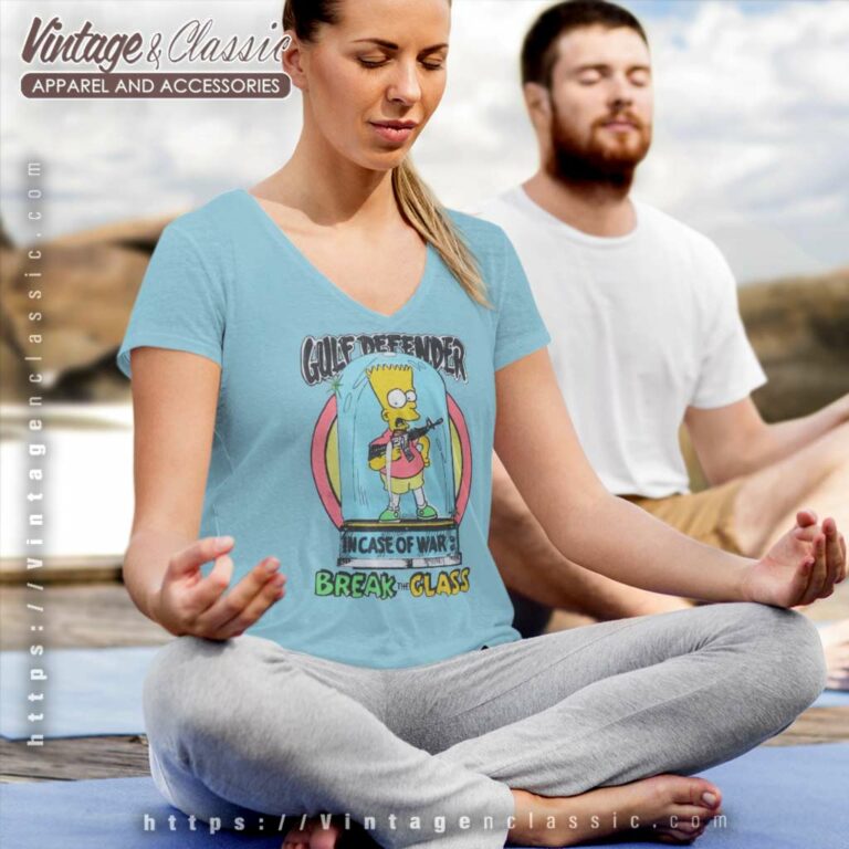 Bart Simpson Gulf Defender V Neck TShirt Bart Simpson Gulf Defender V Neck TShirt
