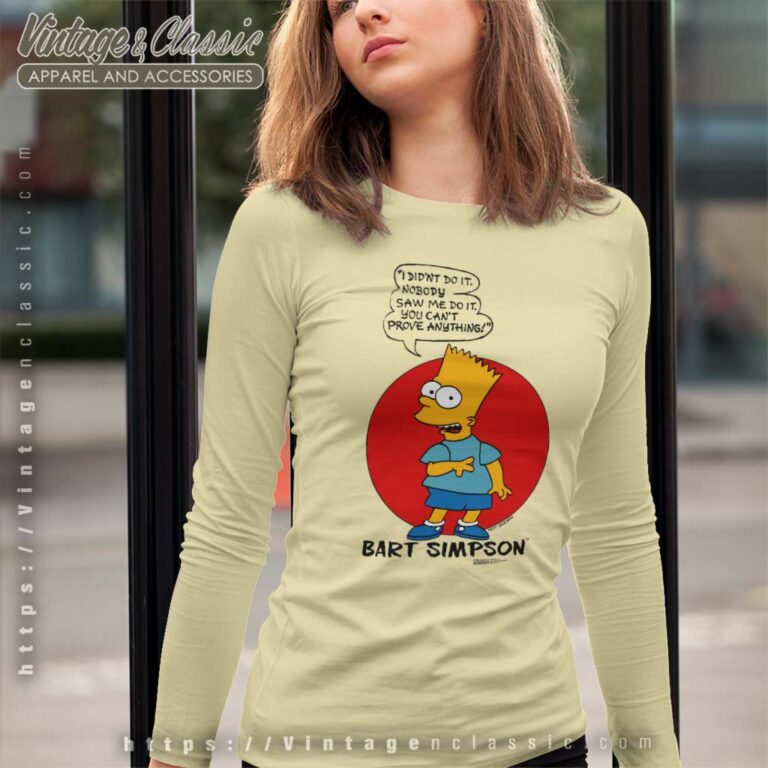 Bart Simpson I Didnt Do It Long Sleeve Tee Bart Simpson I Didnt Do It Long Sleeve Tee