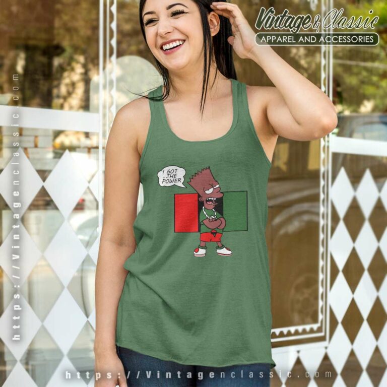 Bart Simpson I Got The Power Tank Top Racerback Bart Simpson I Got The Power Tank Top Racerback