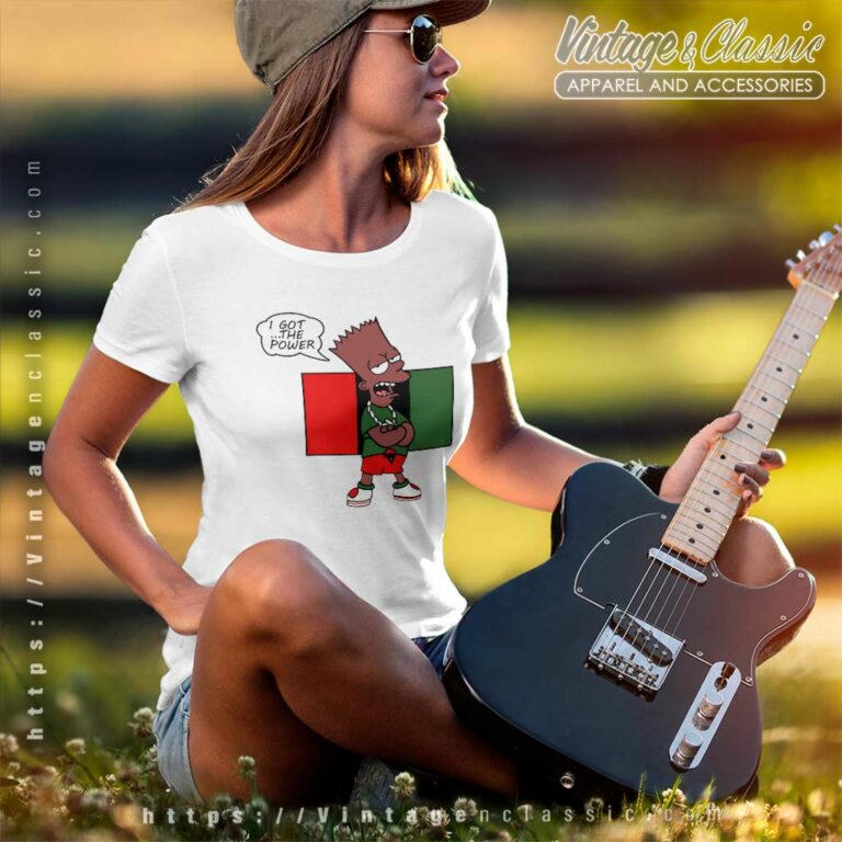 Bart Simpson I Got The Power Women TShirt Bart Simpson I Got The Power Women TShirt