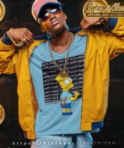 Bart Simpson I Will Not Waste Chalk V Neck TShirt