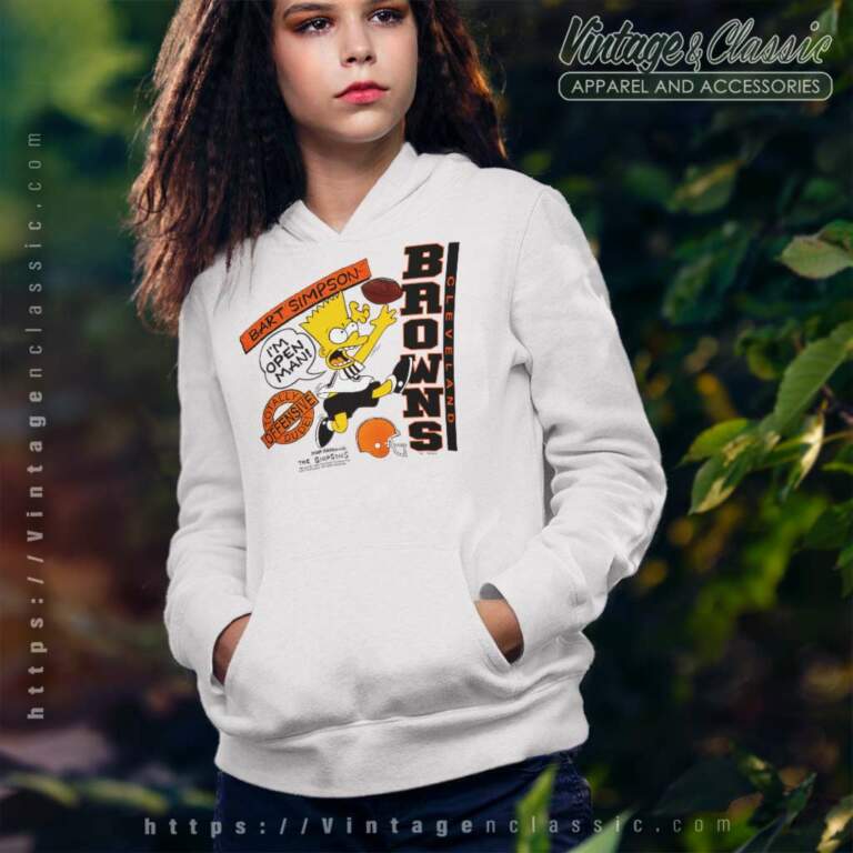 Bart Simpson Im Open Man Cleveland Browns Hoodie Bart Simpson Im Open Man Cleveland Browns Hoodie