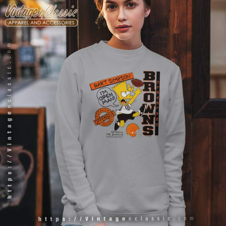 Bart Simpson Im Open Man Cleveland Browns Sweatshirt Bart Simpson Im Open Man Cleveland Browns Sweatshirt