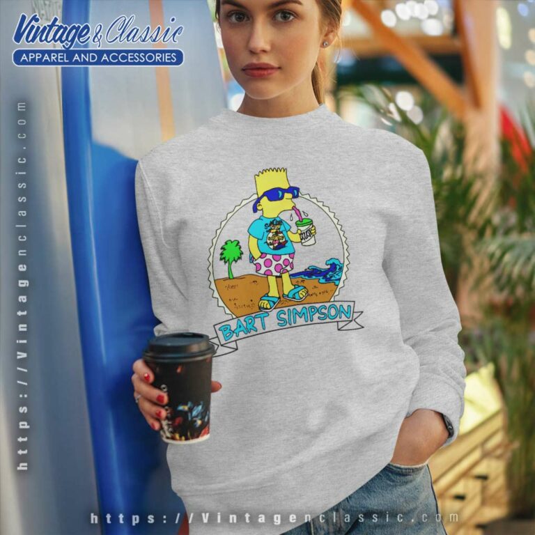 Bart Simpson Matt Groening On Vacation Sweatshirt 1 Bart Simpson Matt Groening On Vacation Sweatshirt 1