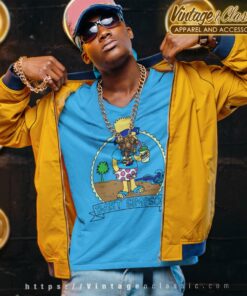 Bart Simpson Matt Groening On Vacation Shirt 5 Bart Simpson Matt Groening On Vacation V Neck TShirt 1