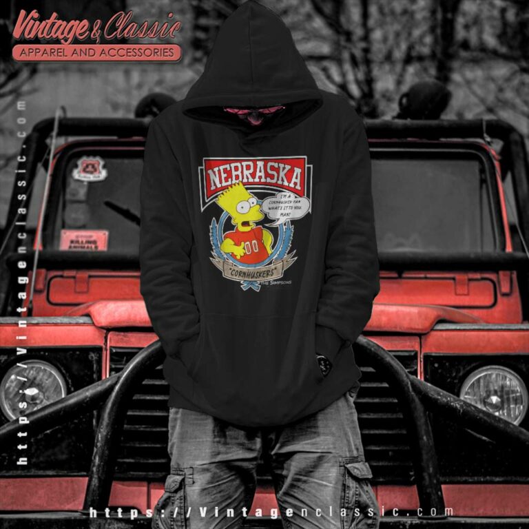 Bart Simpson Nebraska Cornhuskers Hoodie Bart Simpson Nebraska Cornhuskers Hoodie