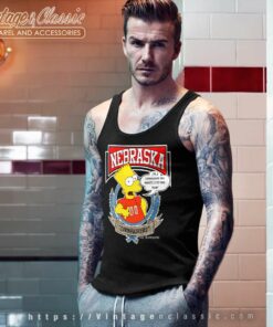 Bart Simpson Nebraska Cornhuskers Tank Top Racerback