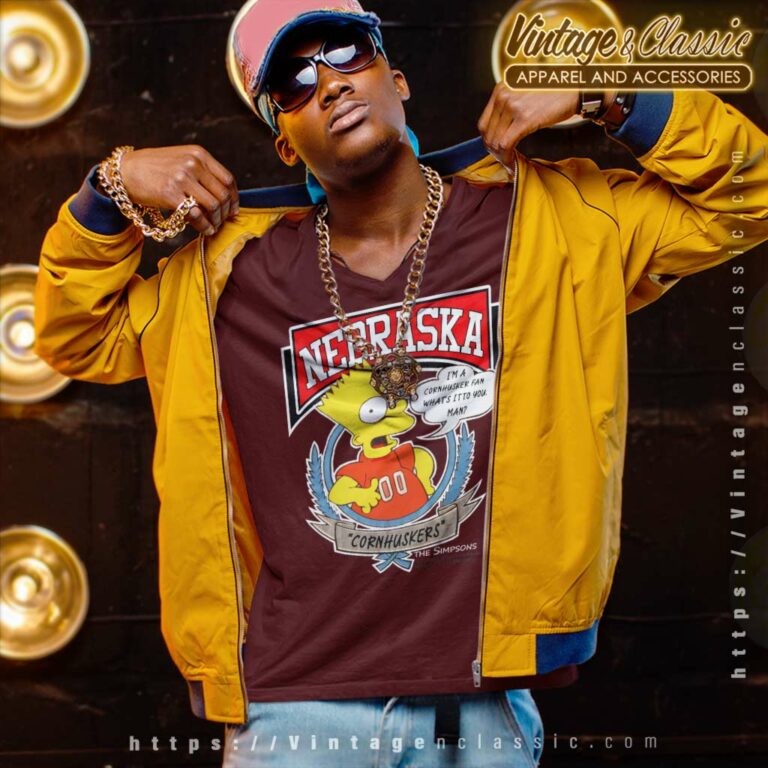 Bart Simpson Nebraska Cornhuskers V Neck TShirt Bart Simpson Nebraska Cornhuskers V Neck TShirt