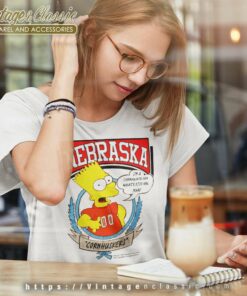 Bart Simpson Nebraska Cornhuskers Women TShirt
