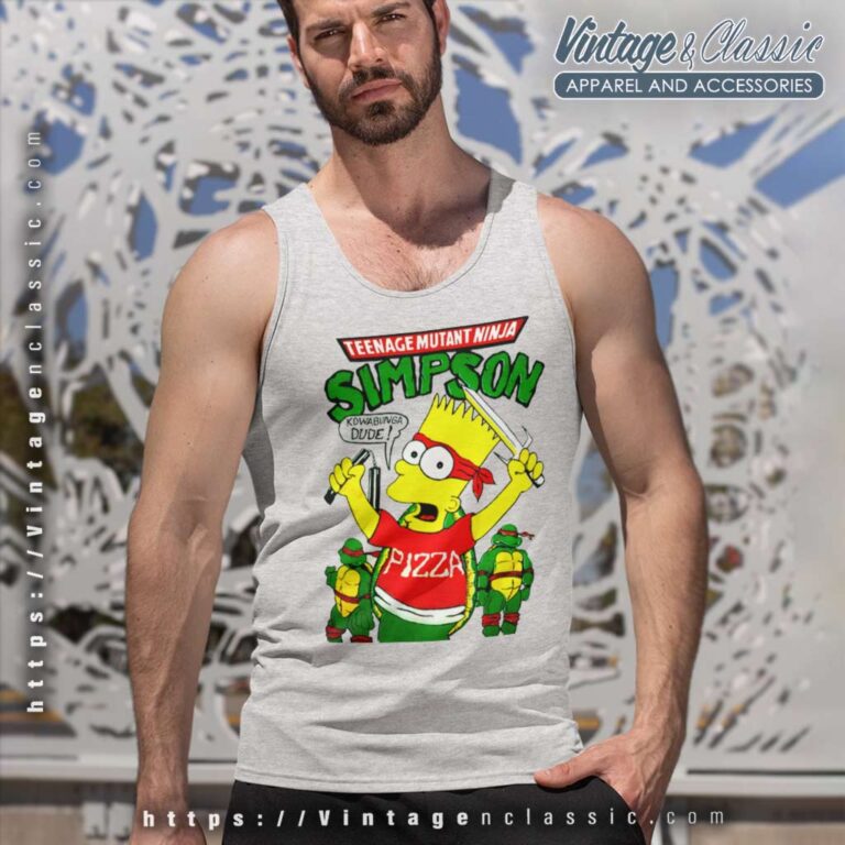 Bart Simpson Ninja Turtles Tank Top Racerback Bart Simpson Ninja Turtles Tank Top Racerback