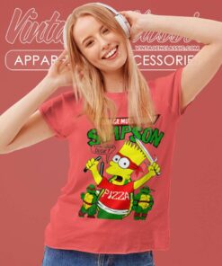 Bart Simpson Ninja Turtles Women TShirt
