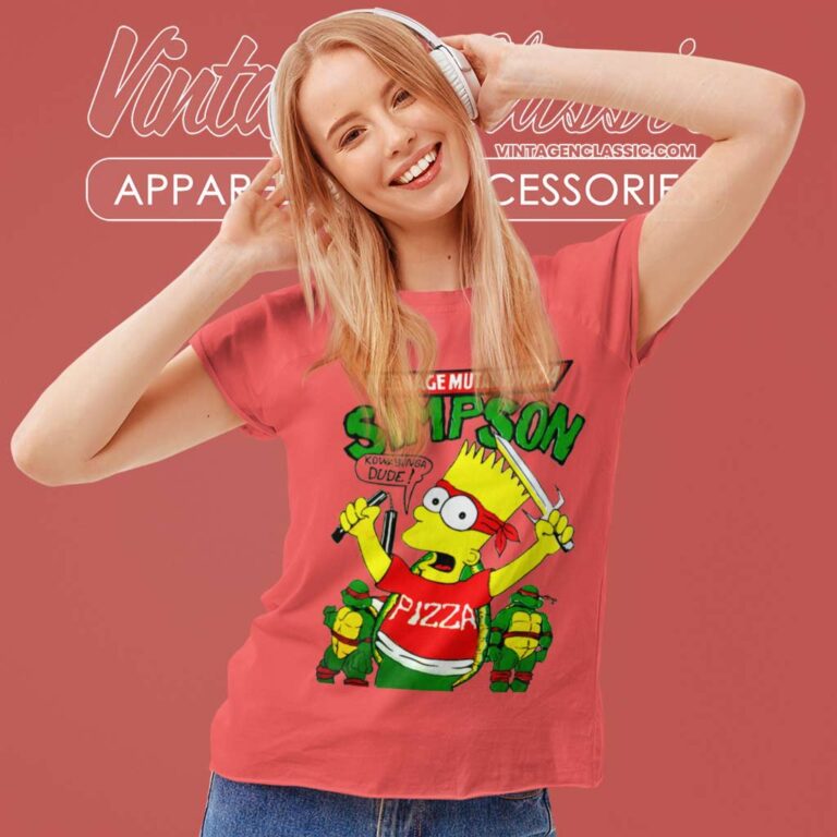 Bart Simpson Ninja Turtles Women TShirt Bart Simpson Ninja Turtles Women TShirt