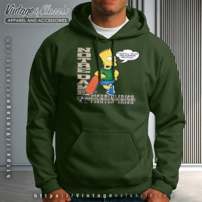 Bart Simpson Notre Dame Hoodie Bart Simpson Notre Dame Hoodie