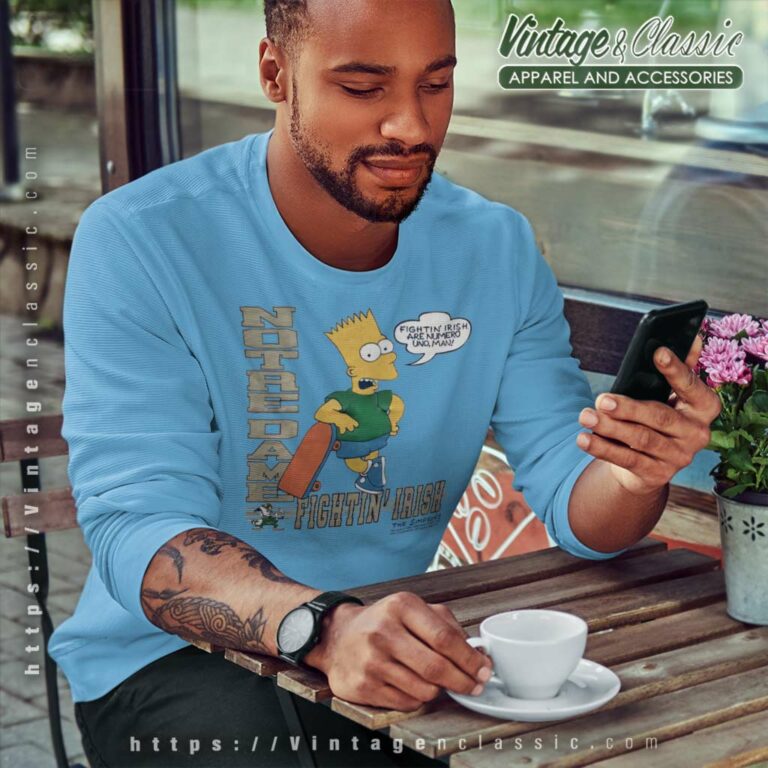 Bart Simpson Notre Dame Sweatshirt Bart Simpson Notre Dame Sweatshirt