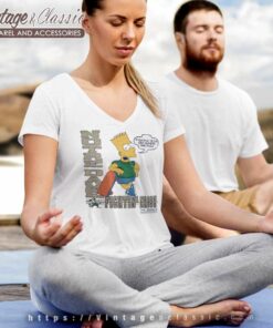 Bart Simpson Notre Dame V Neck TShirt
