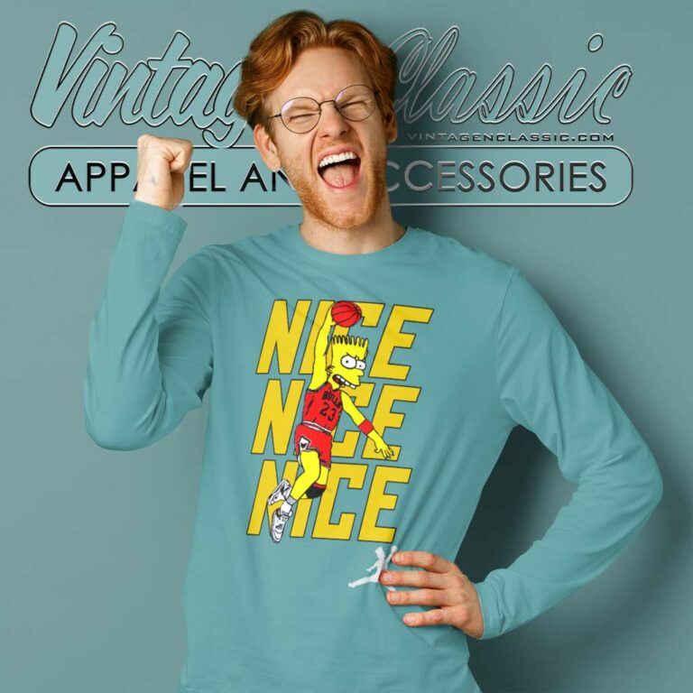 Bart Simpson Shirt Bart Air Jordan Bootleg Basketball Long Sleeve Tee Bart Simpson Shirt Bart Air Jordan Bootleg Basketball Long Sleeve Tee