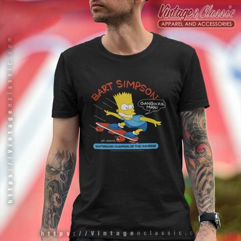 Bart Simpson Skateboard Champion T Shirt Bart Simpson Skateboard Champion T Shirt