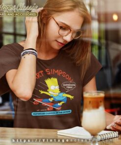 Bart Simpson Skateboard Champion Women TShirt