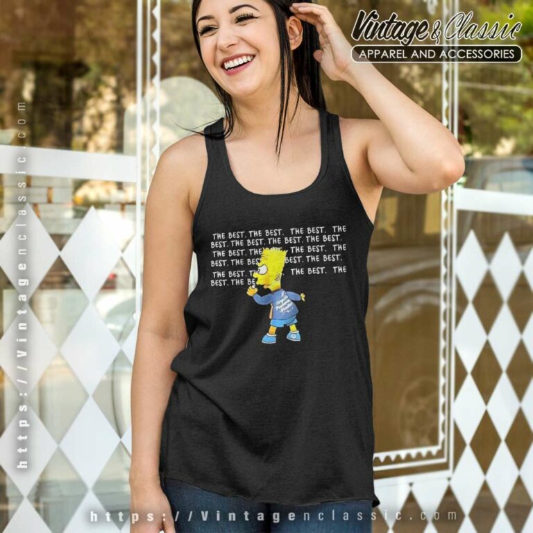 Bart Simpson The Best The Best Tank Top Racerback Bart Simpson The Best The Best Tank Top Racerback