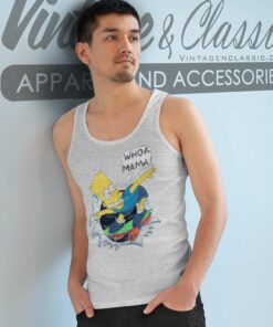 Bart Simpson Whoa Mama Skateboard Tank Top Racerback