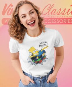 Bart Simpson Whoa Mama Skateboard Women TShirt