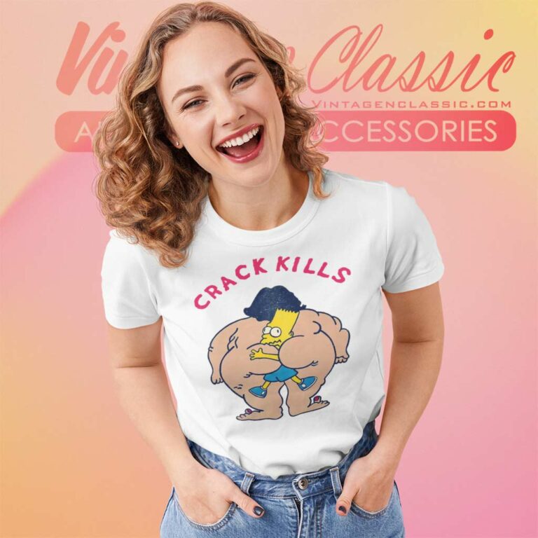 Bart Simpsons Crack Kills Women TShirt Bart Simpsons Crack Kills Women TShirt