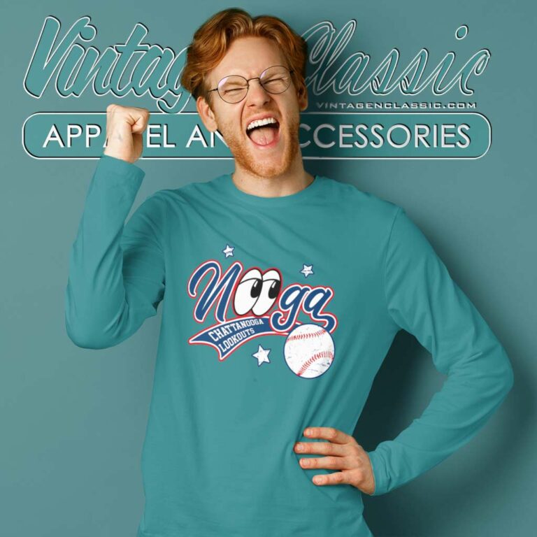 Baseball Big Eyes Lookouts Nooga Long Sleeve Tee Baseball Big Eyes Lookouts Nooga Long Sleeve Tee