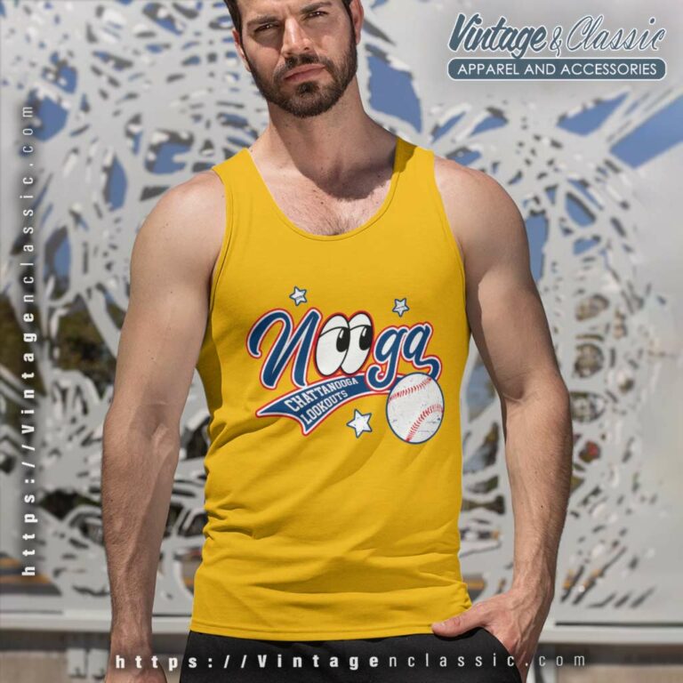 Baseball Big Eyes Lookouts Nooga Tank Top Racerback Baseball Big Eyes Lookouts Nooga Tank Top Racerback