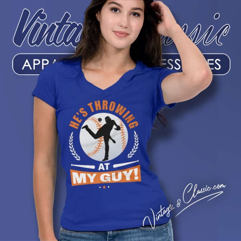 Baseball Hes Throwing At My Guy V Neck TShirt Baseball Hes Throwing At My Guy V Neck TShirt