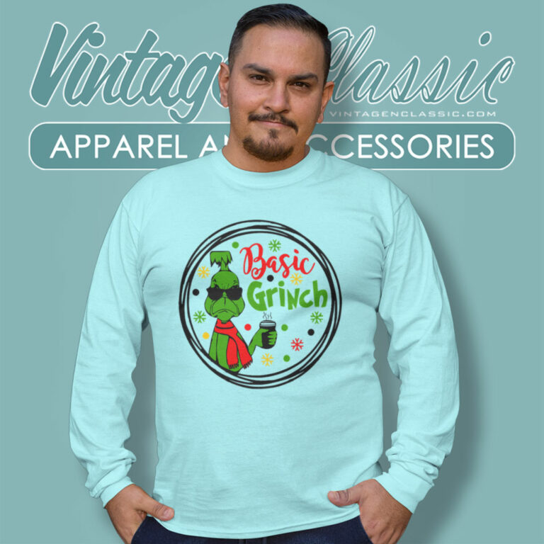 Basic Grinch Coffee Christmas Long Sleeve Tee Basic Grinch Coffee Christmas Long Sleeve Tee
