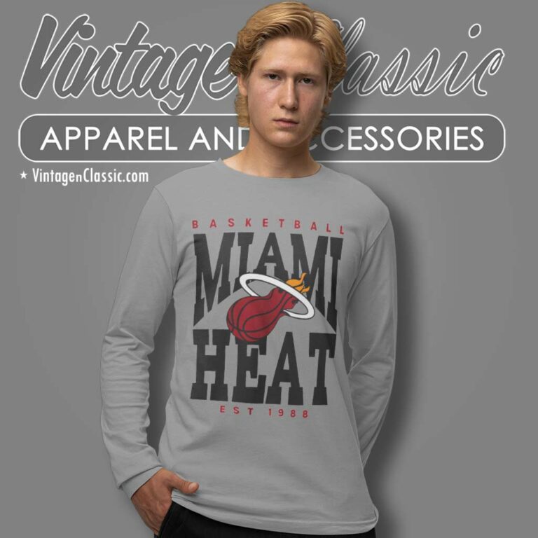 Basketball Miami Heat Est 1988 Long Sleeve Tee Basketball Miami Heat Est 1988 Long Sleeve Tee