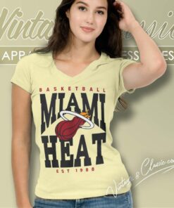 Basketball Miami Heat Est 1988 V Neck TShirt