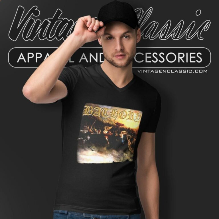 Bathory Blood Fire Death V Neck TShirt Bathory Blood Fire Death V Neck TShirt