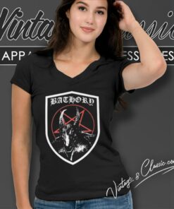 Bathory Shield V Neck TShirt