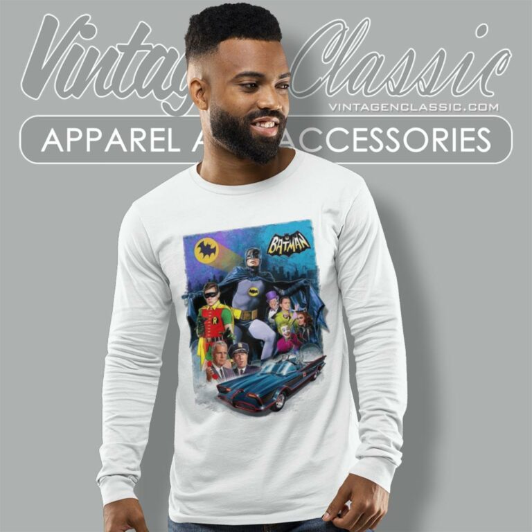 Batman 1966 Cast Design Long Sleeve Tee Batman 1966 Cast Design Long Sleeve Tee