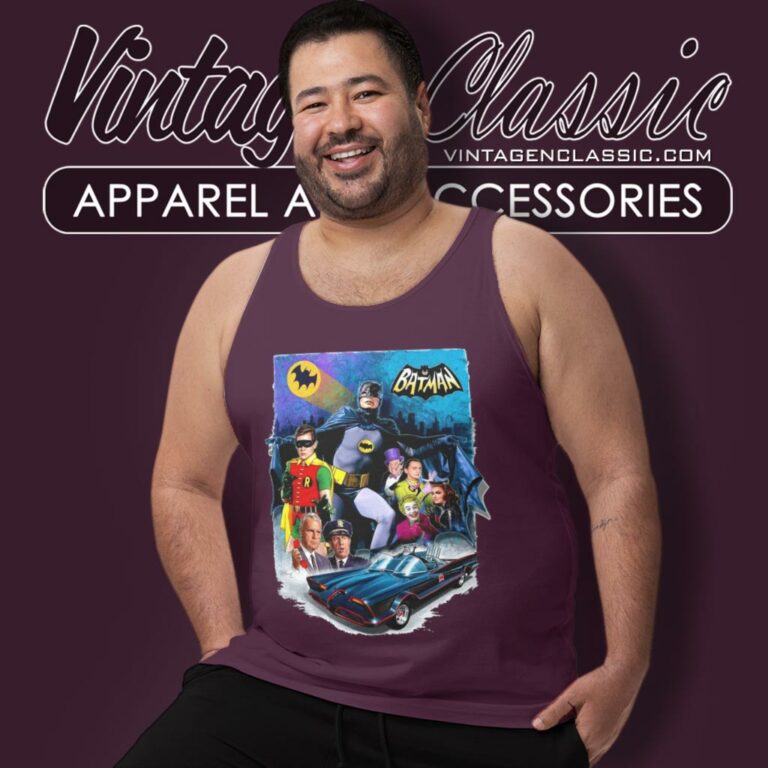Batman 1966 Cast Design Tank Top Racerback Batman 1966 Cast Design Tank Top Racerback