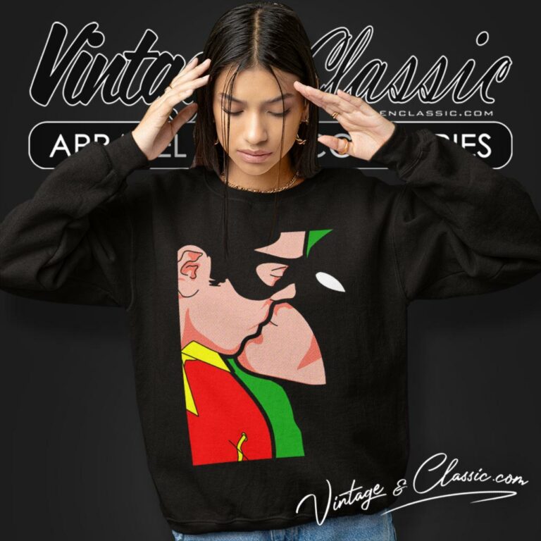 Batman And Robin Kiss Sweatshirt Batman And Robin Kiss Sweatshirt