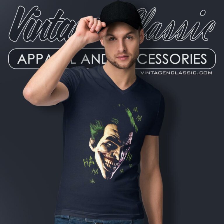 Batman Arkham Origins Joker V Neck TShirt Batman Arkham Origins Joker V Neck TShirt