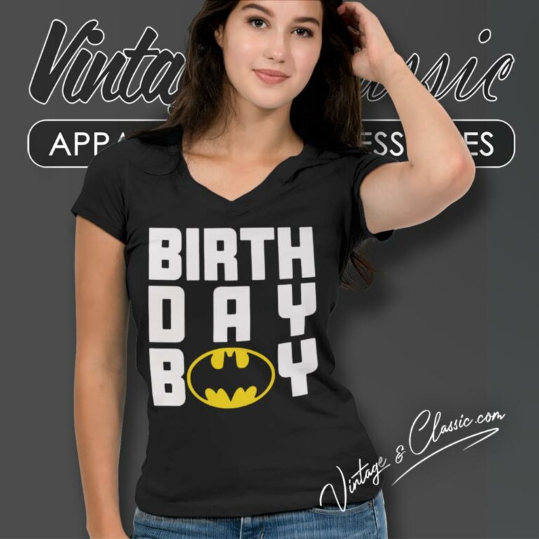 Batman Birthday Boy V Neck TShirt Batman Birthday Boy V Neck TShirt