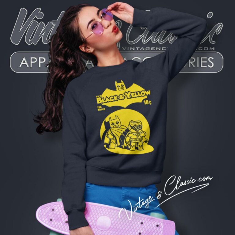 Batman Black Yellow Lego Sweatshirt Batman Black Yellow Lego Sweatshirt