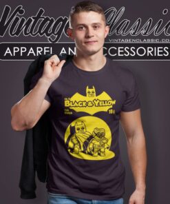 Batman Black Yellow Lego T Shirt