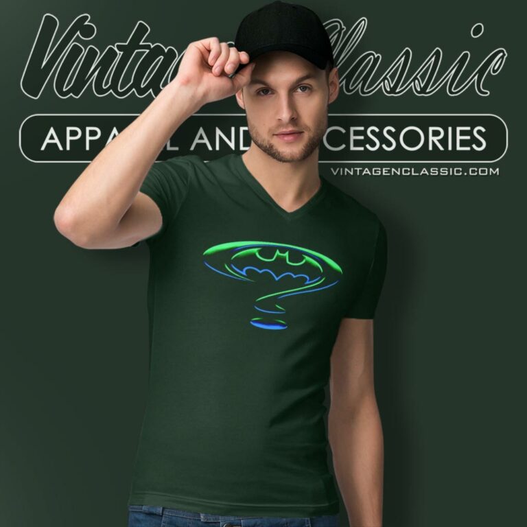 Batman Forever Logo V Neck TShirt Batman Forever Logo V Neck TShirt