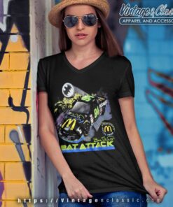 Batman Forever Nascar Bill Elliot Bat Attack V Neck TShirt