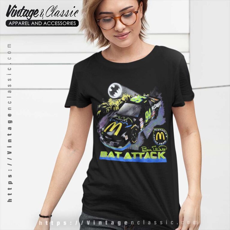 Batman Forever Nascar Bill Elliot Bat Attack Women TShirt Batman Forever Nascar Bill Elliot Bat Attack Women TShirt