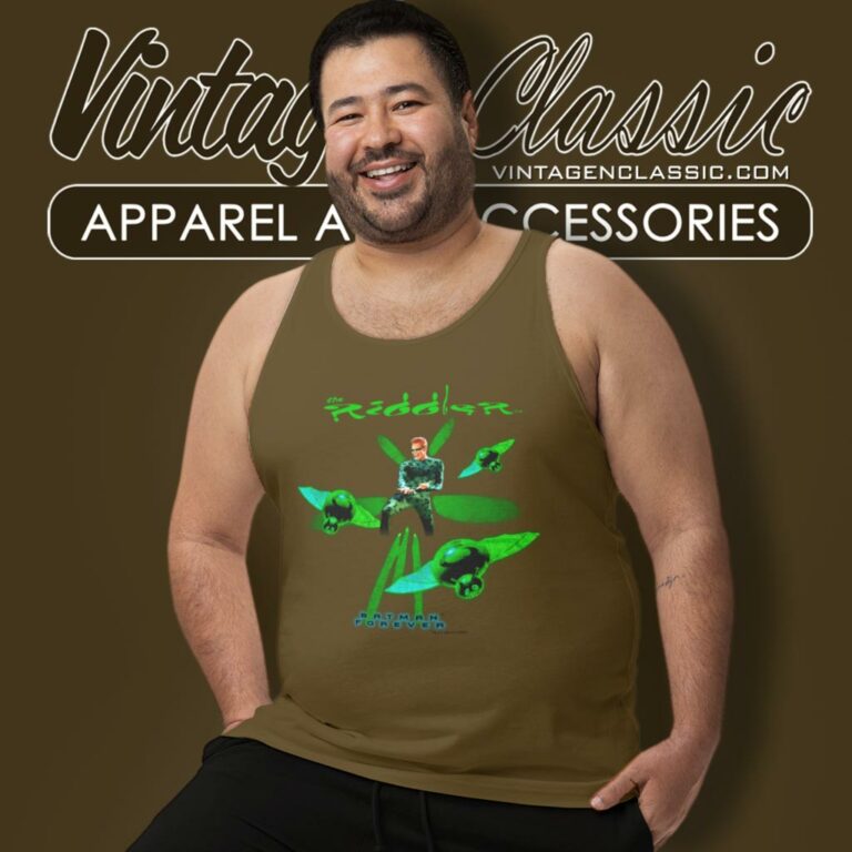 Batman Forever Riddler Jim Carrey Tank Top Racerback Batman Forever Riddler Jim Carrey Tank Top Racerback